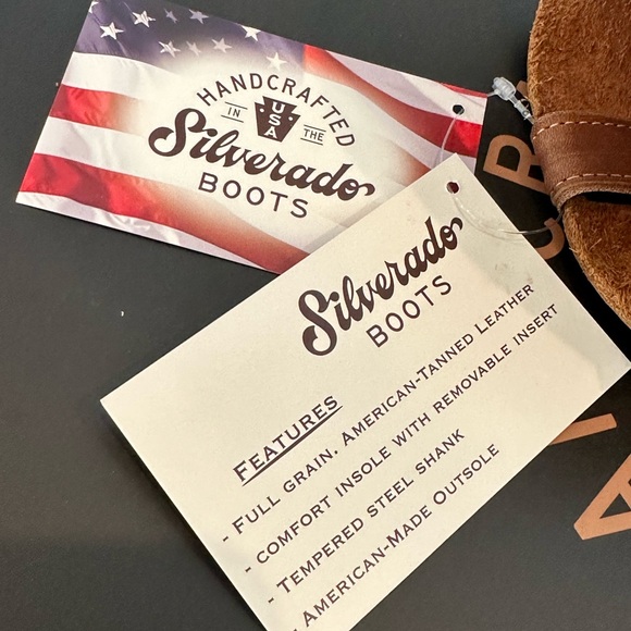 Tan mid-calf pull-on work boots with thick rubber sole and rounded toe - Picture 9 of 10